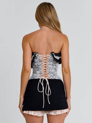 SOLARA MINI DRESS CREAM BLACK Mini Dress 