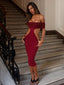 SOLEA MIDI DRESS BURGUNDY Maxi Dress 