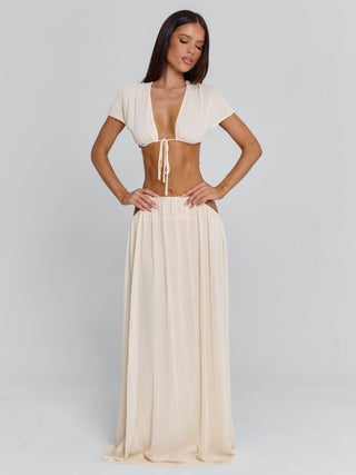 SOLEIA TOP CREAM Crop Top 