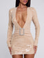 SOLENZA MINI DRESS BEIGE Mini Dress 