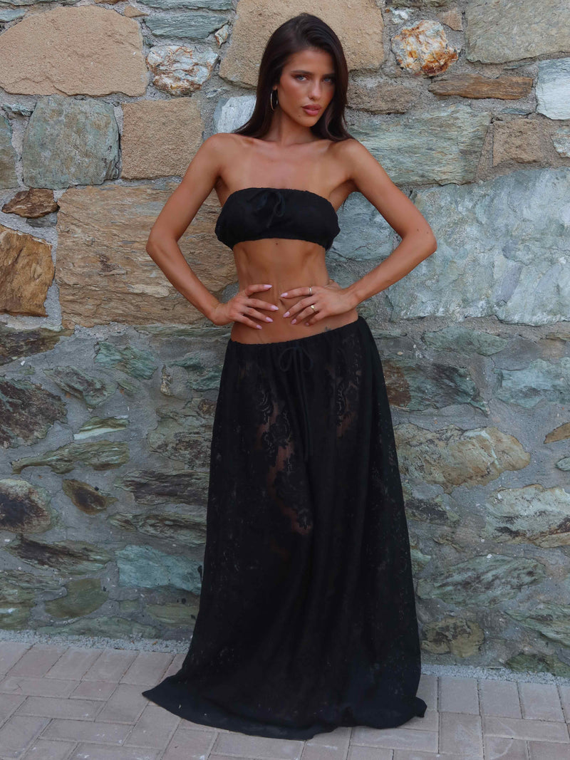 SOREN TOP BLACK Crop Top 