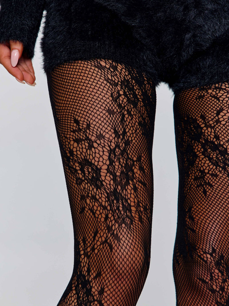 LACE STOCKINGS BLACK Stockings 