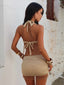 STORRME MINI SKIRT GOLD Mini Skirt 