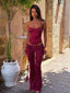 SUMMEI CORSET TOP BURGUNDY Corset 