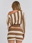 SUNDAZE SHORTS BROWN BEIGE STRIPE Shorts 