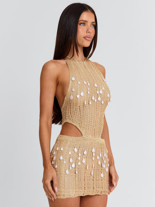 Suri Mini Dress Gold | Outcast US  Outcast USA