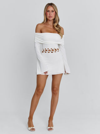 SYLVAINE MINI DRESS WHITE Mini Dress 