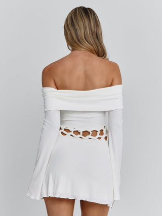 SYLVAINE MINI DRESS WHITE Mini Dress 