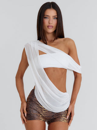 SYLVEE CROP TOP WHITE Crop Top 