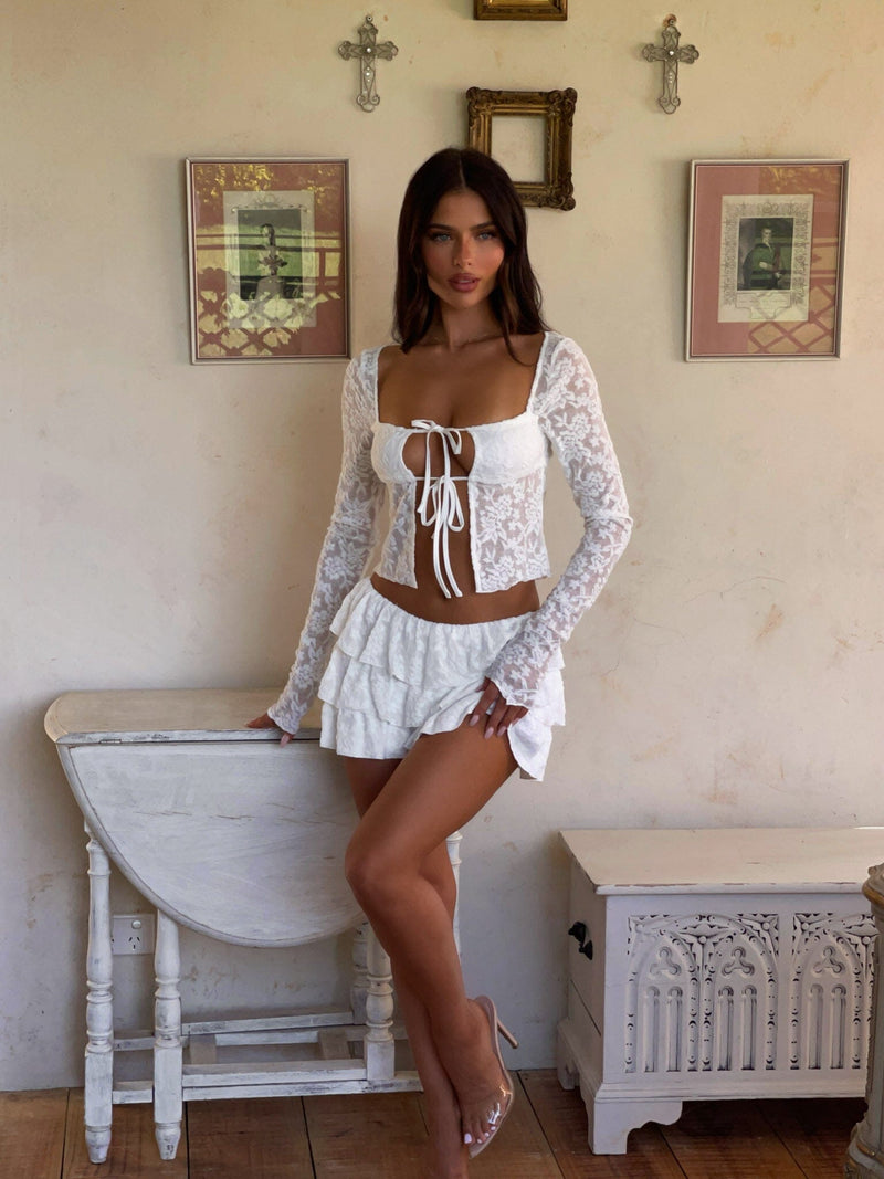 SYLVIA MINI SKIRT WHITE Mini Skirt 