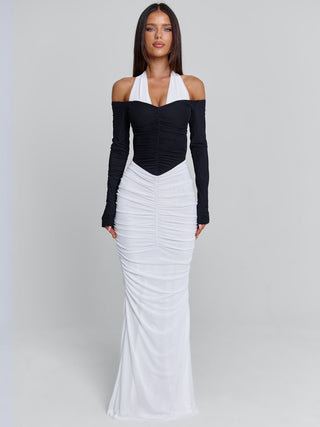 TAHITI MAXI DRESS WHITE/BLACK Maxi Dress 
