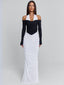 TAHITI MAXI DRESS WHITE/BLACK Maxi Dress 