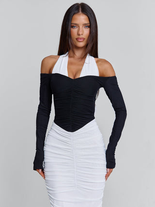 TAHITI MAXI DRESS WHITE/BLACK Maxi Dress 