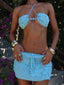 TAIN TOP BLUE Crop Top 