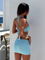 TAIN TOP BLUE Crop Top 