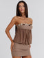 TEEGAN MINI DRESS TAUPE Mini Dress 