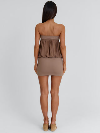 TEEGAN MINI DRESS TAUPE Mini Dress 