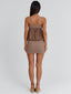 TEEGAN MINI DRESS TAUPE Mini Dress 