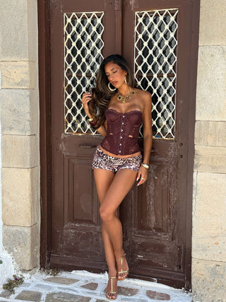 TEMPTATION CORSET DARK MAUVE Corset Top 