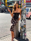 NARELLE MIDI SKIRT BROWN CHECK Midi Skirt 