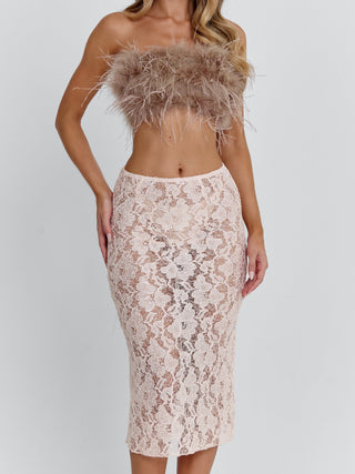 MERIDA MIDI SKIRT LIGHT PINK Midi Skirt 