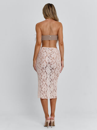 MERIDA MIDI SKIRT LIGHT PINK Midi Skirt 