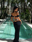 TIAN TOP BLACK Crop Top 