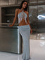TYLA CROP TOP SILVER Crop Top 