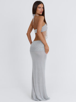 TYLA MAXI SKIRT SILVER Maxi Skirt 