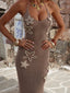 UMBRA MAXI DRESS TAN & WHITE Maxi Dress 