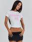 UNBLOCK ME BABY TEE WHITE Crop Top 