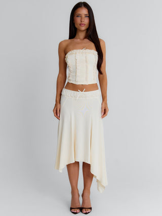 VAL MIDI SKIRT CREAM Midi Skirt 