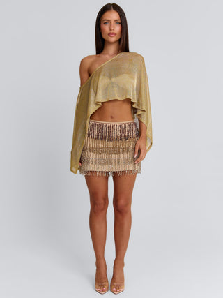 VALINA MINI SKIRT GOLD Mini Skirt 
