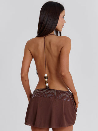 VALLI MINI DRESS BROWN Mini Dress 