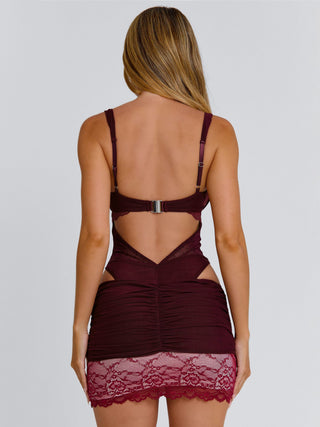 Vayla Mini Dress Deep Red | Outcast US Outcast USA Vayla Mini Dress Deep Red | Outcast US Outcast USA