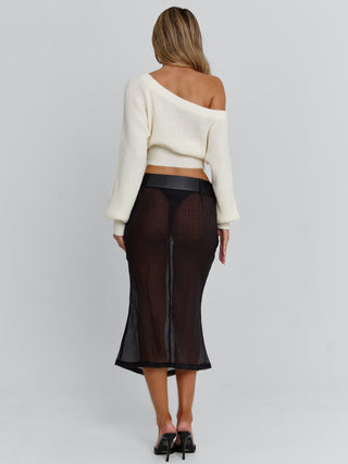 VELANA MIDI SKIRT BLACK Midi Skirt 