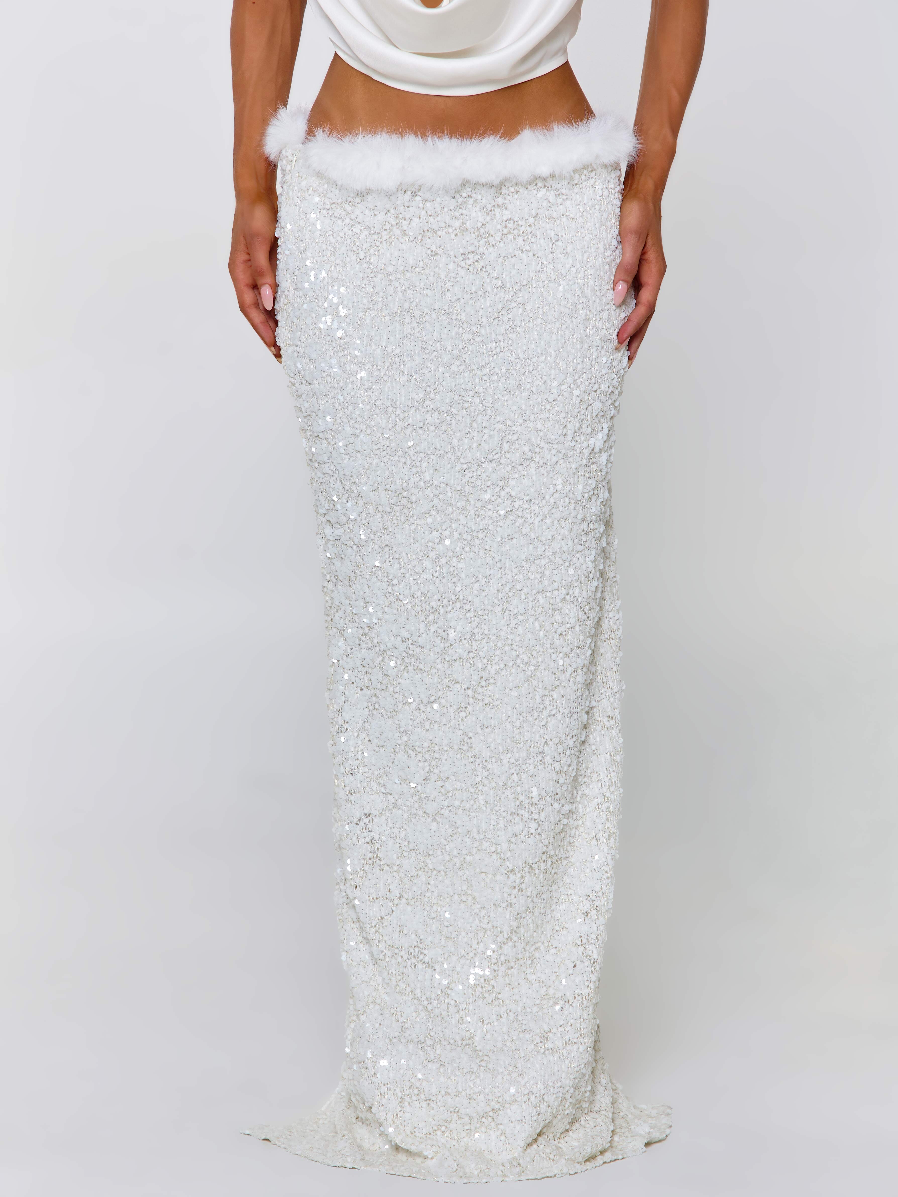 Milliana Maxi Skirt White | Outcast US – Outcast USA