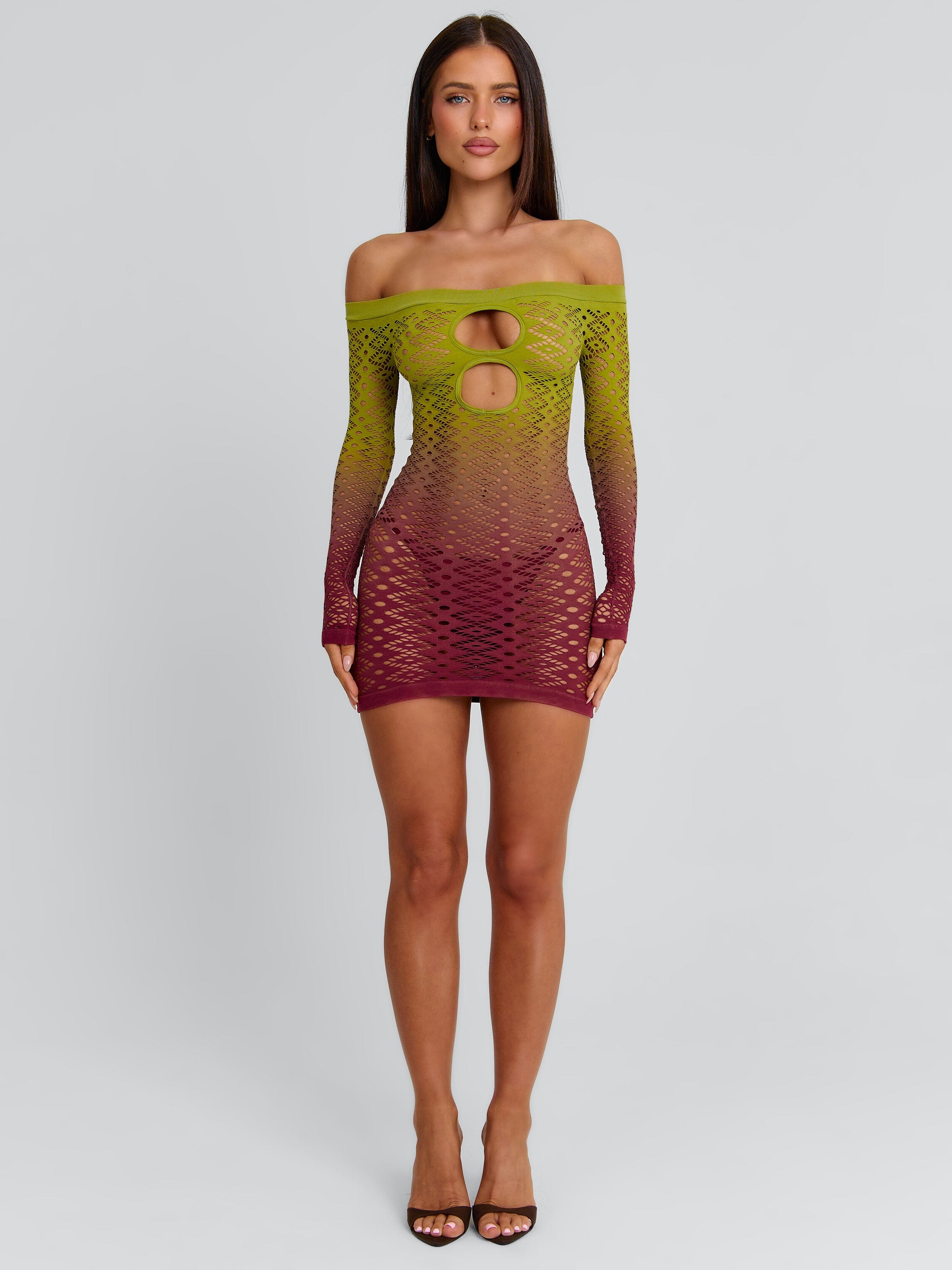 green and burgundy dress Vessia Mini rating_5.0