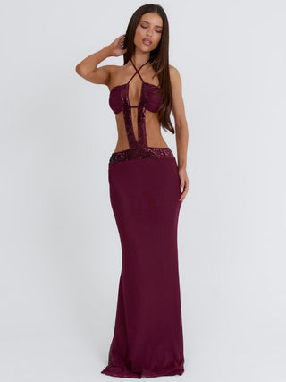 VEYA MAXI DRESS BURGUNDY Maxi Dress 