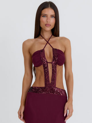 VEYA MAXI DRESS BURGUNDY Maxi Dress 