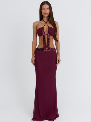 VEYA MAXI DRESS BURGUNDY Maxi Dress 