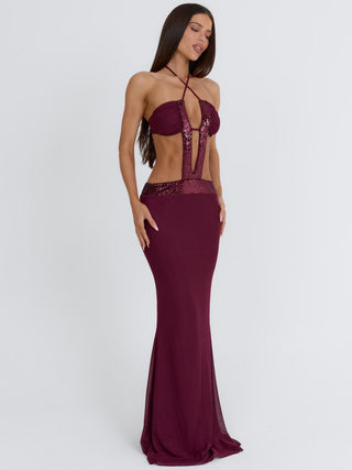 VEYA MAXI DRESS BURGUNDY Maxi Dress 