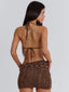 VIER TOP CHOCOLATE Crop Top 