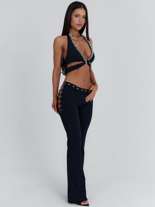 WILOH CROP TOP BLACK Crop Top 