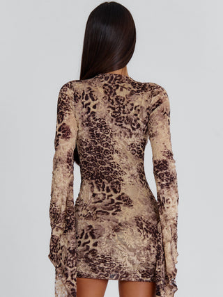 YESINA MINI DRESS BROWN Mini Dress 