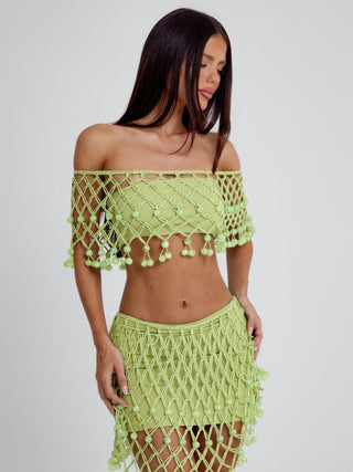 YVON MINI SKIRT GREEN Mini Skirt 