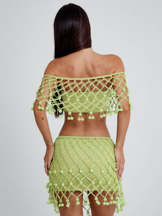 YVON MINI SKIRT GREEN Mini Skirt 
