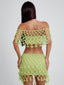 YVON MINI SKIRT GREEN Mini Skirt 