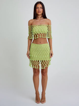 YVON MINI SKIRT GREEN Mini Skirt 