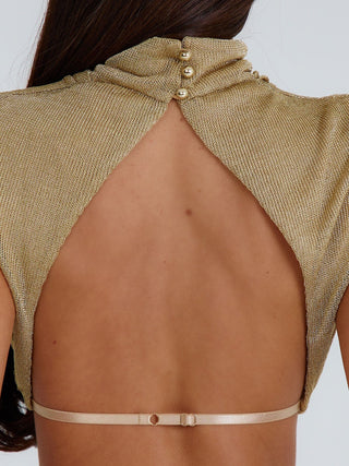 ZARIA MINI DRESS GOLD Mini Dress 